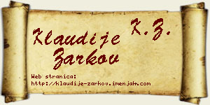 Klaudije Žarkov vizit kartica